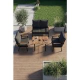Bahçe Balkon Oturma Grubu 4 lü Set Orta Sehpa Masa Koltuk Koltuk Minderli Balkon Teras Cafe Mobilya