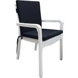 Bahçe Balkon Salon Sandalye Minderi (Arkalıklı) - Siyah