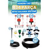 Bahçe Balkon Veranda Sera Bitki Çiçek Damlama Nemlendirme Sisleme Püskürtme Hortum Sulama Sistemi, 23435765
