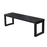 Bahçe bankı, açık havada oturma imkanı, balkon bankı, hava koşullarına dayanıklı metal bank, bahçe mobilyası, 150 cm (59 inç) yüksekliğinde metal oturma bankı, sabitleme delikli, bahçe, veranda, ba