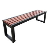 Bahçe bankı, balkon için oturma bankı, hava şartlarına dayanıklı metalden bahçe mobilyası, sağlam metal bahçe bankı, 2 – 3 kişilik – arkalıklı iki kişilik teras sandalyesi, galvanizli çerçeve ve masif