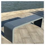 Bahçe bankı, balkon, teras, bahçe mobilyası, hava koşullarına dayanıklı metal bank, iki kişilik bahçe mobilyası, sırtlıksız, hava koşullarına dayanıklı oturma imkanı, plaj, güneşlenme, havuz, çim için