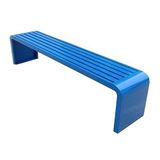 Bahçe bankı, balkon ve teras için oturma bankı, hava koşullarına dayanıklı metal bank, metal bahçe mobilyası, sırtsız oturma bankı, 2 – 3 kişilik, bahçe ve iç mekan için şık koltuk, sağlam