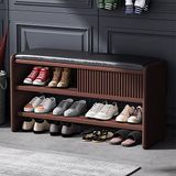 Bahçe bankı dış mekan dinlenme alanı Apartman Balkonları Benchoutdoor banklar Hava koşullarına dayanıklı Metal saksı dış koltuk, ahşap ayakkabı saklama bankı deri yastıklı modern giriş yolu