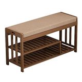 Bahçe bankı dış mekan dinlenme alanı daire balkonlar Benchoutdoor banklar hava koşullarına dayanıklı metal saksı dış koltuk, bambu ayakkabı rafı tezgah depolama ile 3 katmanlı ayakkabı düzenleyici ve