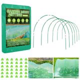 Bahçe filesi seti, 10 x 30 ft yeşil ultra ince örgü ve 6 set 8FT fiberglas bahçe çemberi, yükseltilmiş yataklar için, böcek ağları, sıra örtüsü, ağ, bitkileri, sebze, meyve, çiçek