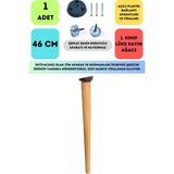 Bahçe Kadın Girişimci Kooperatifi Seven Madame Konik Ahşap Mobilya Ayağı 46 cm Bağlantı Aparatlı