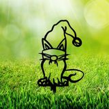 Bahçe Kazığı Demir İmalatı Bahçe Süsü Cüce Kedi Dekoru