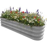 Bahçe Kulesi Modüler Yükseltilmiş Bahçe Yatağı Yükseltilmiş Sebze Yatağı Çiçeklik NO:3V2 (140X34) Gri