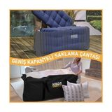 Bahçe Mobilya Yastığı, Minderi Saklama Çantası Hurç, Yatak, Yorgan, Yastık Organizer, Düzenleyici, Depolama Hurcu, Çantası, Büyük Boy - 275 Lt Siyah - Option-1 - 001
