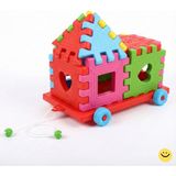 Bahçe Oyuncak Arabalı Dev Puzzle 12 Parça Geçmeli Inşa Blokları Oyun Seti 3+ Yaş Kreş Anaokulu Eğitici - Çok Renkli