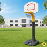 Bahçe Oyuncak Ayarlanabilir Çocuk Basketbol Potası 117-177 cm Ev Içi Bahçe Dayanıklı Spor Aktivite Seti - Sarı