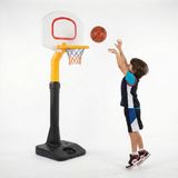 Bahçe Oyuncak Ayarlanabilir Çocuk Basketbol Potası 117-177 cm Ev Içi Bahçe Dayanıklı Spor Aktivite Seti - Sarı