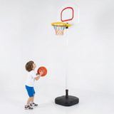 Bahçe Oyuncak Çocuk Basketbol Potası Ayarlanabilir 117-220 cm Su/kum Bidonlu Güvenli Spor Oyuncağı - Beyaz