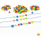 Bahçe Oyuncak Eğitici Sayılar Matematik Seti 4 Işlem Rakamlar Ip Dizme Oyunu 3+ Yaş Zeka Seti - 192 Adet