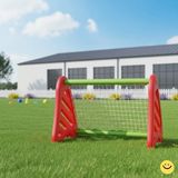 Bahçe Oyuncak Minyatür Futbol Kalesi Çocuk Bahçe Kreş Sabitlemeli Güvenli Spor Aktivite Seti - Kırmızı