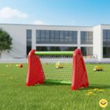 Bahçe Oyuncak Minyatür Futbol Kalesi Iç/dış Mekan Kreş Anaokulu Bahçe Sabitlemeli Güvenli Spor - Kırmızı