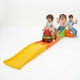 Bahçe Oyuncak Roller Coaster Arabalı Platform Set 310 cm Raylı Çocuk Kaydırağı Anaokulu Tipi - Kırmızı