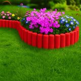 Bahçe Shop Bahçeshop Star Garden Kırmızı Plastik Çim Bordürü 2.3 Metre Esnek Yapı ve UV Dayanıklılığı