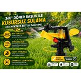 Bahçe Sulama Fıskiyesi 360 Derece Dönebilen 200 M2 Sulama Kapasiteli