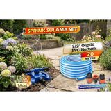 Bahçe Sulama Seti – 20M Örgülü Pvc Hortum, Dönerli Çift Sprinkler, Musluk Bağlantı Seti Da - Genel