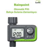 Bahçe Sulama Zamanlayıcısı Musluk Tipi Pilli Elektronik Dijital Zamanlayıcı Yüksek Kalite - Gri