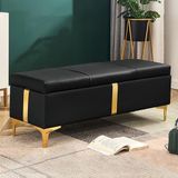 Bahçe Tezgahı Açık Dinlenme Alanı Daire Balkonlar Benchoutdoor Banklar Hava Koşullarına Dayanıklı Metal Saksı Dış Koltuk,(en:Metal Ayaklı Siyah PU Deri Depolama Tezgahı, Döşemeli Giriş Yolu Ot