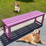 Bahçe Tezgahı Dış Mekan Dinlenme Alanı Daire Balkonlar Tezgahlar Dış Mekan Metal Saksı Dış Koltuk Park Veranda Mobilya, Pembe Ferforje Bahçe Bankı, Sırtsız Dış Mekan Oturma
