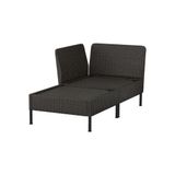 Bahçe Uzanma Koltuğu, Koyu Gri, 89 cm, Mindersiz, 1+1 Kişilik