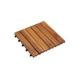 Bahçem Ahşap Yer Karosu %100 Akasya Ağacı 6 Dilim 30x30cm 0,81 m2 -9 Adet