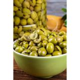 Bahçem Antep Usulü Nizip Kırma Çekirdeksiz Yeşil Zeytin 1500 cc Bidon