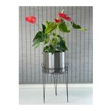 Bahçem Dekoratif Ferforje Ayaklı Ahşap Saksı,Saksı Standı 25,5x50cm