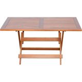 Bahçeme Ahşap Bahçe Balkon Mutfak Masası -Bodrum Katlanabilir 80X120 - 80 x 120 cm - Kahverengi