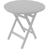 Bahçeme Ahşap Bahçe Balkon Mutfak Masası -Datça Yuvarlak 60LIK Beyaz - 60 cm