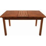 Bahçeme Ahşap Bahçe Balkon Mutfak Masası -Kaş 4 Ayak 80 x 140 cm - Kahverengi