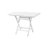Bahçeme Ahşap Bahçe Balkon Mutfak Masası -Kaş Katlanabilir 60x80 Beyaz