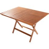 Bahçeme Ahşap Bahçe Balkon Mutfak Masası -Kaş Katlanabilir 80X120 - 80 x 120 cm - Kahverengi