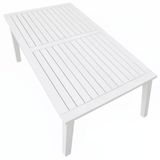 Bahçeme Bodrum 90X160 Sabit Ayaklı Ahşap Masa - Beyaz Renk Teras Balkon Bahçe Masası