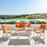 Bahçeme Çamlıca Alüminyum Kanepe Set - 4 Kişilik Bahçe Balkon Koltuk Takımı