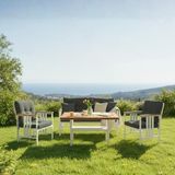 Bahçeme Çamlıca Alüminyum Kanepe Set - 5 Kişilik Bahçe Balkon Koltuk Takımı
