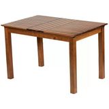 Bahçeme Kaş 80X120 Sabit Ayaklı Ahşap Masa - Masif Gürgen Teras Balkon Bahçe Masası