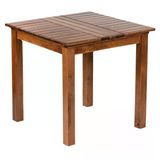Bahçeme Kaş 80X80 Sabit Ayaklı Ahşap Masa - Masif Gürgen Teras Balkon Bahçe Masası