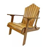 Bahçeme Salda Adirondack Ahşap Sandalye - Masif Gürgen Katlanır Bahçe Sandalyesi