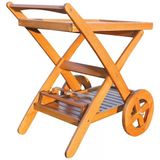 Bahçeme Wine Cart - Ahşap Sevis Arabası Bahçe-Otel İç-Dış Mekan
