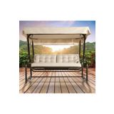 bahcesalincagidunyasi 3 Kişilik Bahçe - Balkon Güneşlikli Salıncak