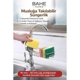 bahe home Musluğa Takılabilir Süngerlik Paslanmaz Çelik Mutfak Düzenleyici Sünger Tutucu Organizer