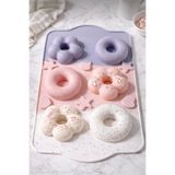 bahe home Silikon Donut ve Kek Muffin Kalıbı Yapışmaz Fırın ve Mikrodalga Uyumlu Cupcake Mini Kek Kalıbı