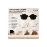 bahe home Topuk Vurma Önleyici ve Numara Daraltıcı Yapışkanlı Topuk Pedi 1 ÇİFT SİYAH KREM