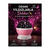 bahe home Yıldız Projektör Gece Lambası USB LED Çocuk Odası Uyku Lambası Renkli Işık Mavi Pembe Mor