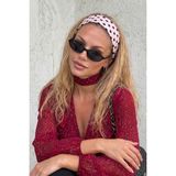 Bahels Kadın Pembe Renk Puantiyeli Saç Bandı, Bandana - Standart - Çok Renkli
